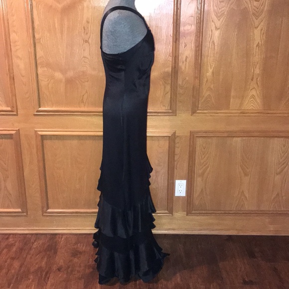 Orna Farho Black Meline 100% Silk Gown Size T44 eu - US 8 - Picture 9 of 14